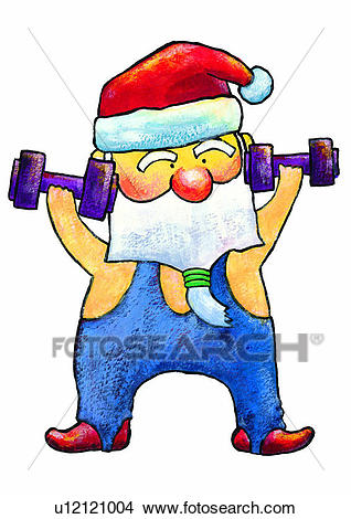 318x470 Santa Exercising Clipart Clip Art Images