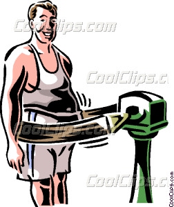 252x300 Man With Exercising Machine Vector Clip Art