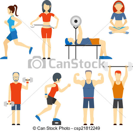 450x442 Set Of People Exercising