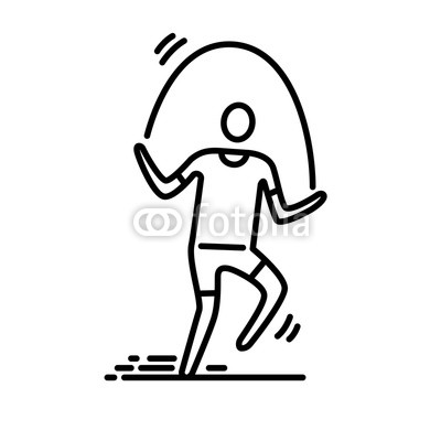 400x400 thin line icon man exercising skipping rope buy photos ap