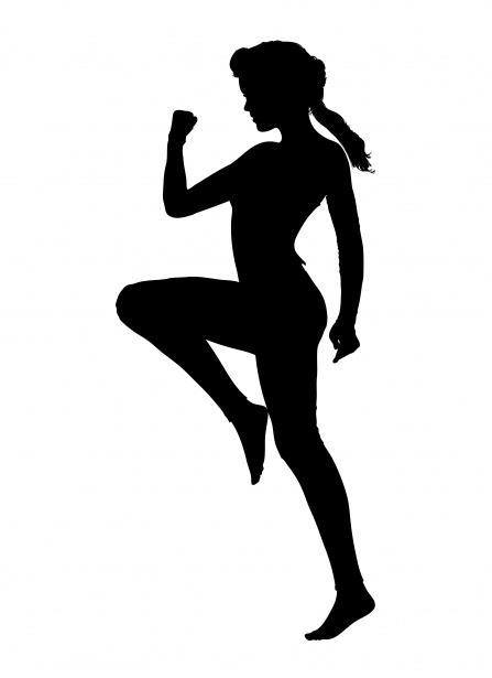 447x615 Woman Exercising Silhouette Free Stock Photo