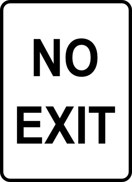 437x600 Leomarc Sign No Exit Clip Art Free Vector In Open Office Drawing