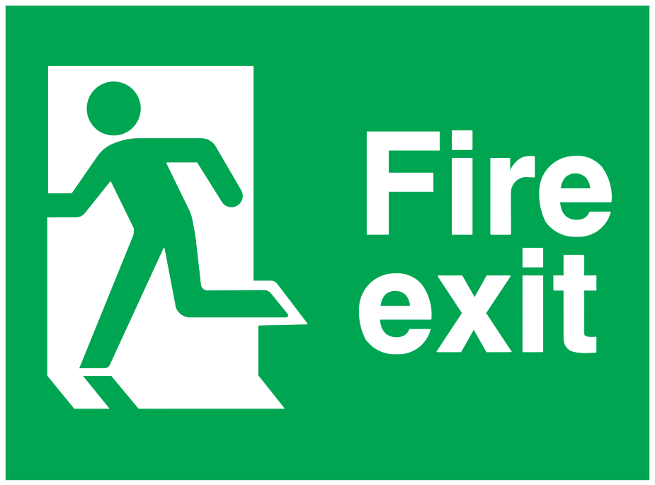925x685 Running Man Left Fire Exit