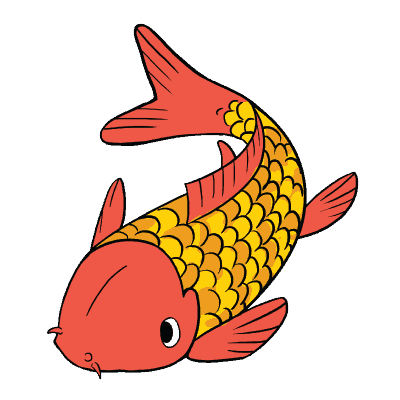 400x400 geometrical drawing koi fish transparent png clipart free