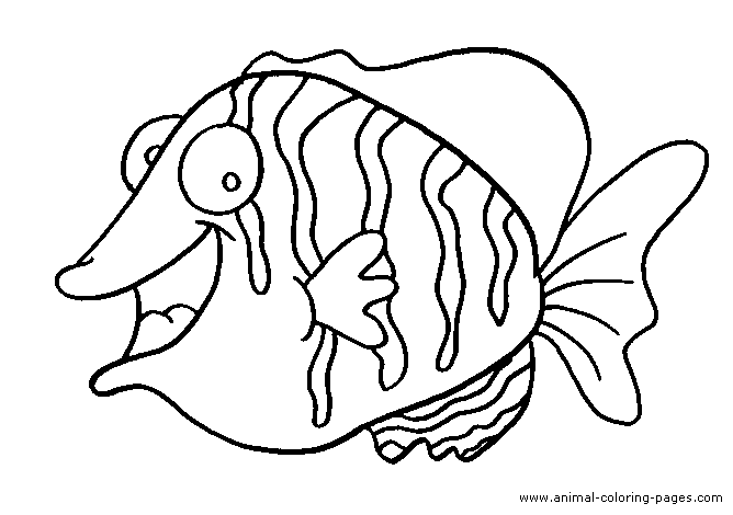 668x470 Mat Denan Cartoon Aquarium Illustration, Tropical Fish Coloring