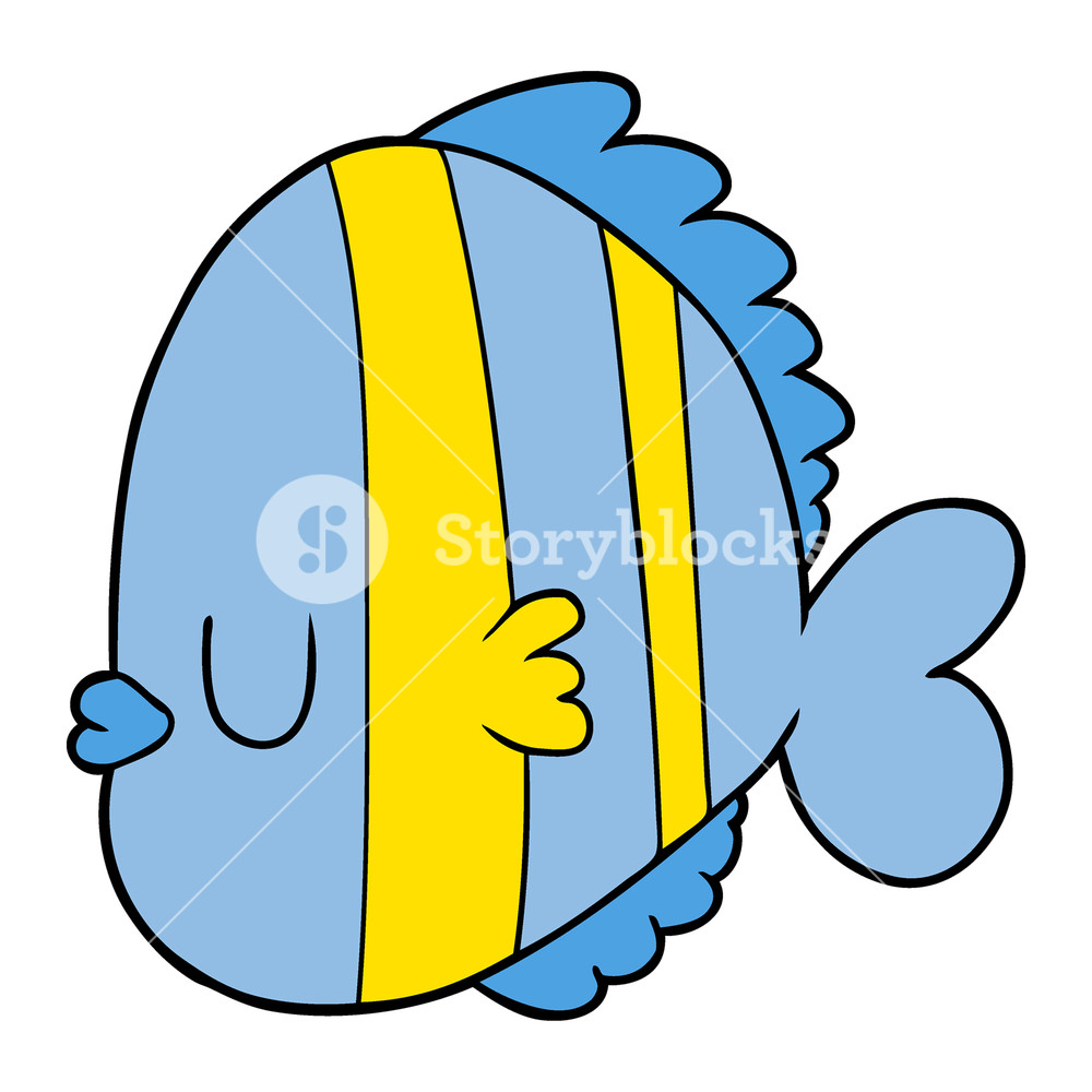 1000x1000 Cartoon Exotic Fish Royalty Free Stock Image