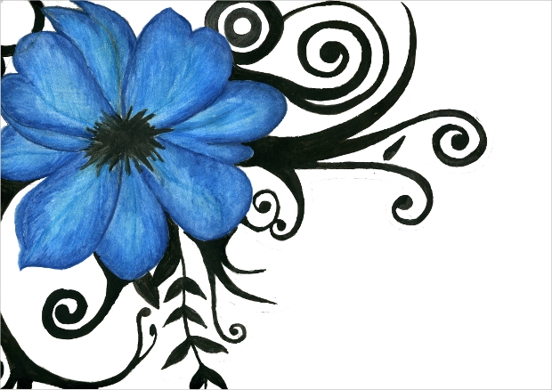 620x438 Flower Drawings, Sketches Design Trends