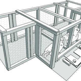 320x320 drawing showing experimental setup for the simultaneous release
