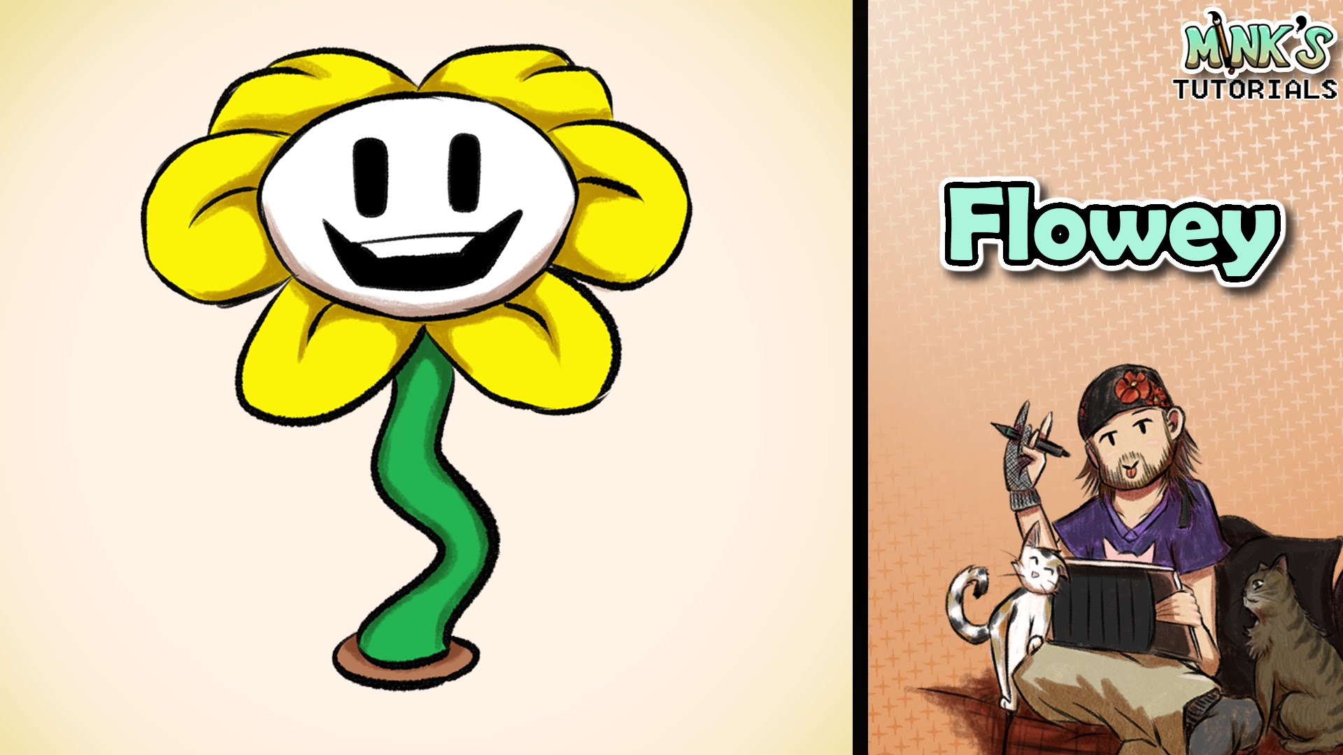 1920x1080 Flowey Drawing Free Download
