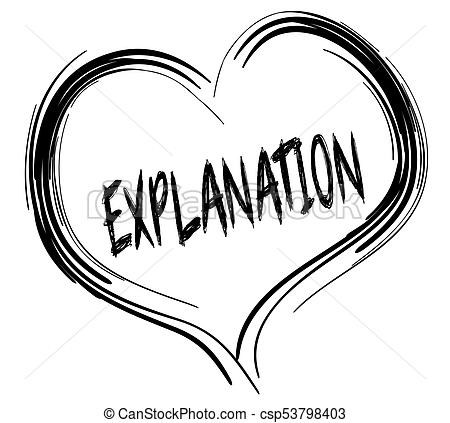450x423 sketched black heart with explanation text illustration graphic
