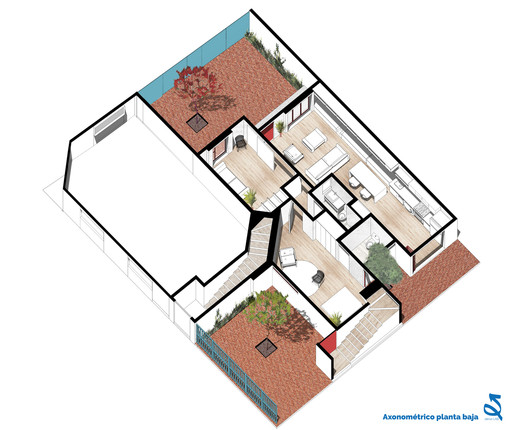 528x430 gallery of best residential axonometric drawings