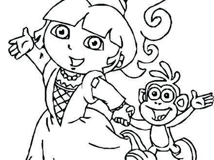 440x330 dora the explorer pictures to print the explorer coloring pages