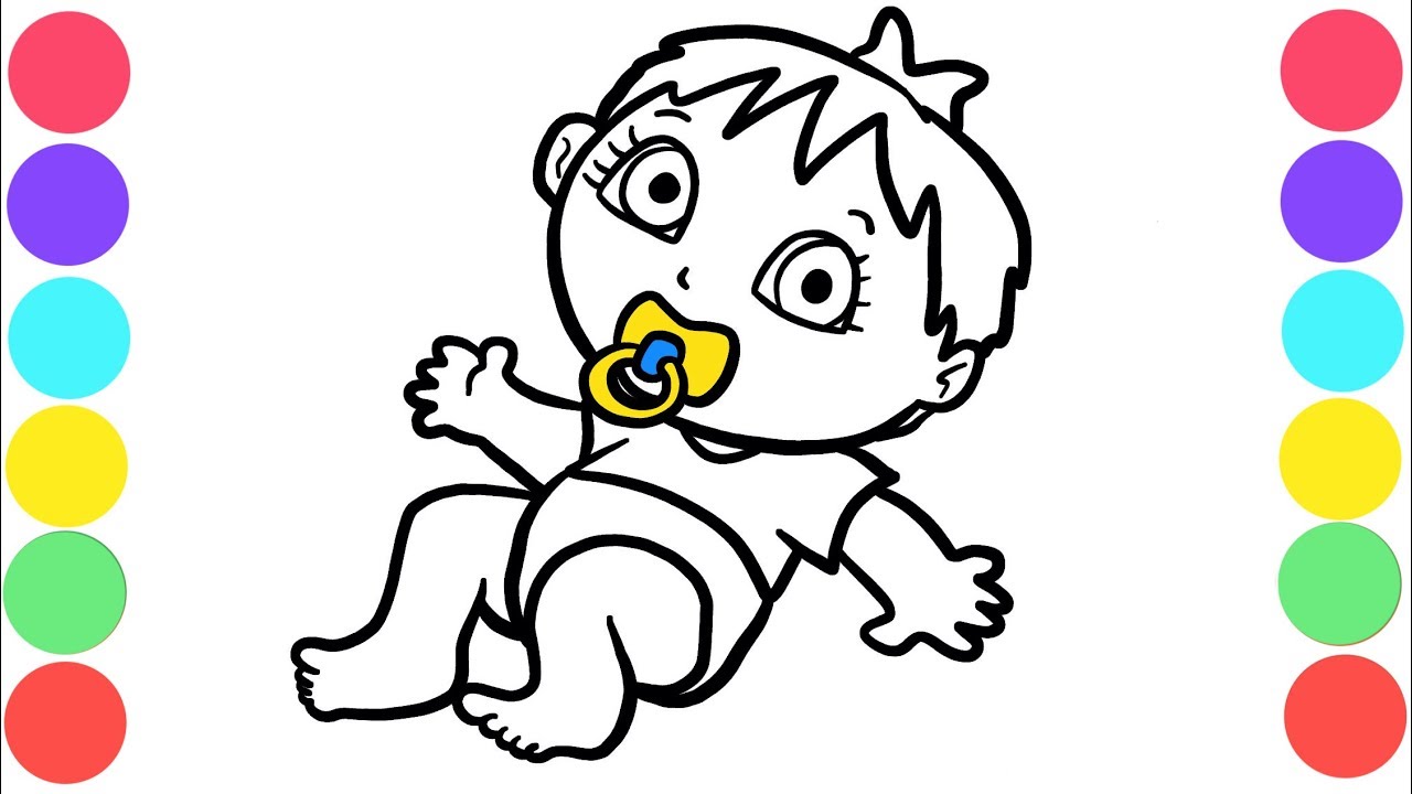 1280x720 Coloring Dora The Explorer Baby Painting For Toddlers And Drawing