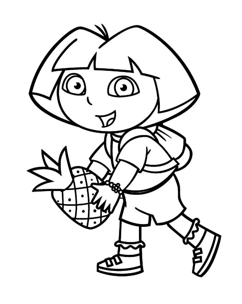818x1027 How To Draw Dora The Explorer Coloring Pages
