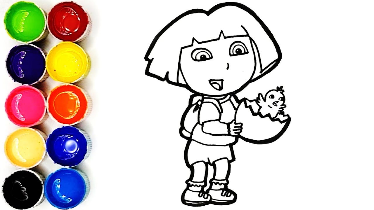 1280x720 How To Draw And Color Dora The Explorer