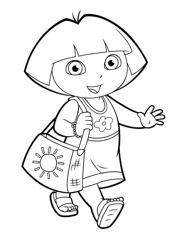 612x792 Dora Color Sheets The Explorer Printable Ng Book Color Pages Free