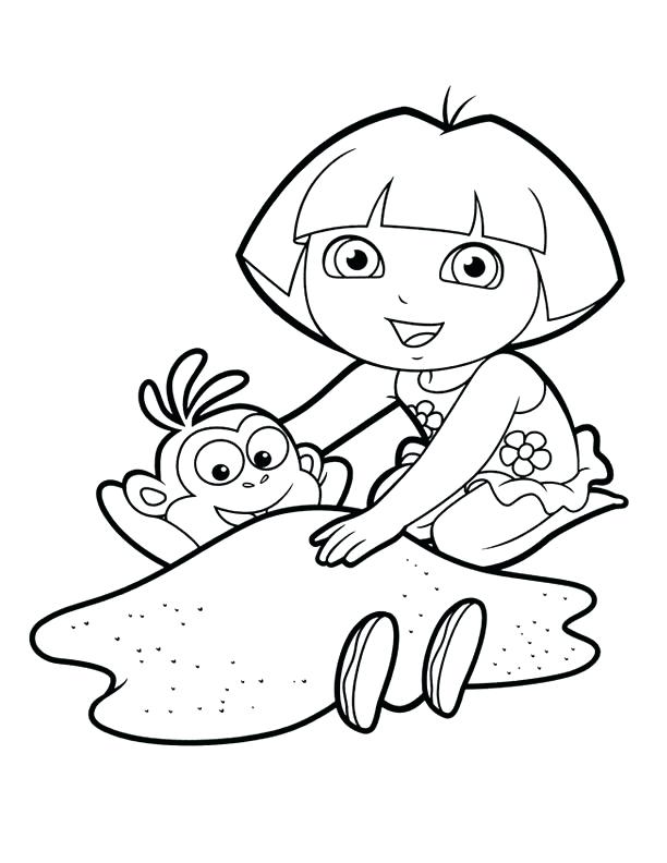 612x792 Dora Drawing Sheets Coloring Pages Printable And Boots