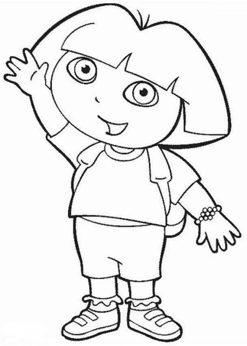856x1200 Dora Printables Coloring Colouring Pages The Explorer Color