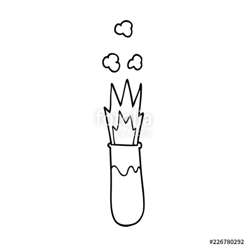 500x500 Line Drawing Cartoon Test Tube Explosion Stock Image And Royalty