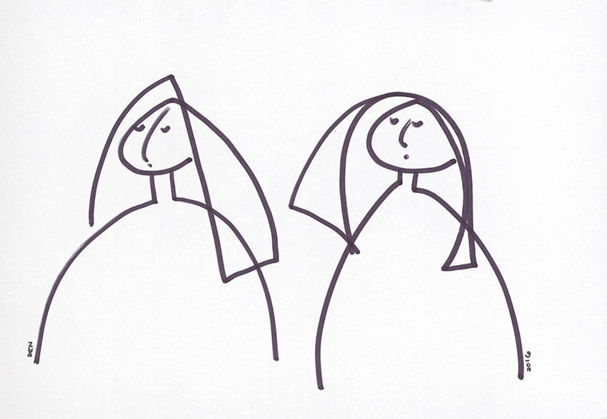 850x588 Minimalist Art Portrait Line Drawing Giclee Print Of Original Etsy