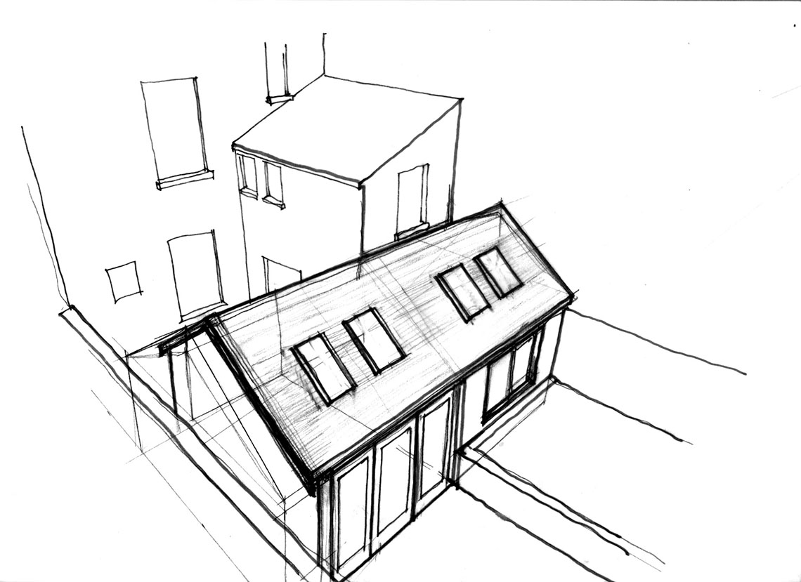 1140x829 Rear Extension To A Listed Building