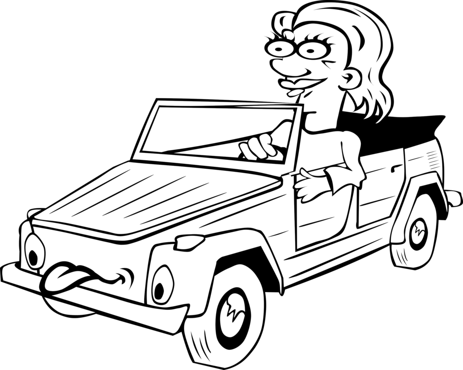 938x750 Cartoon Driving Motor Vehicle Drawing Cc0