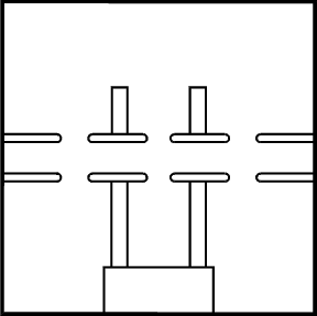 288x287 schematic drawing of spiral loaded cavity in a cylindrical