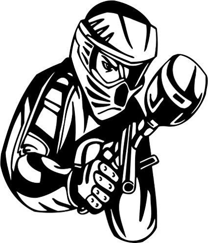 425x496 Extreme Paintball Sport Vinyl Decal Sticker Car Window