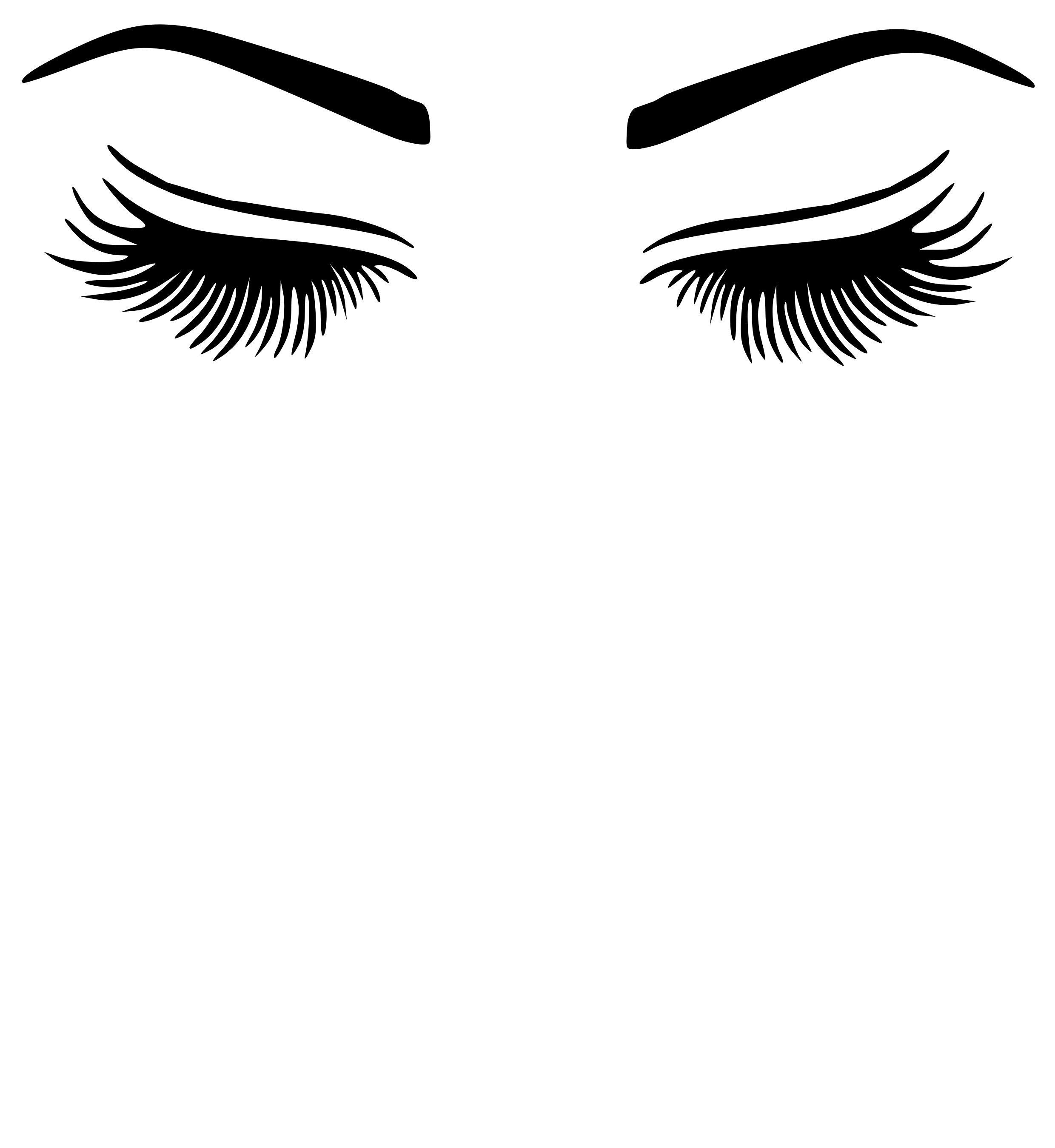 2480x2700 Eyelash And Eyebrow Vinyl Decal