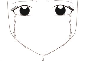 300x210 A Girls Crying Sketch In Black And White Sad Lonely Girl Crying