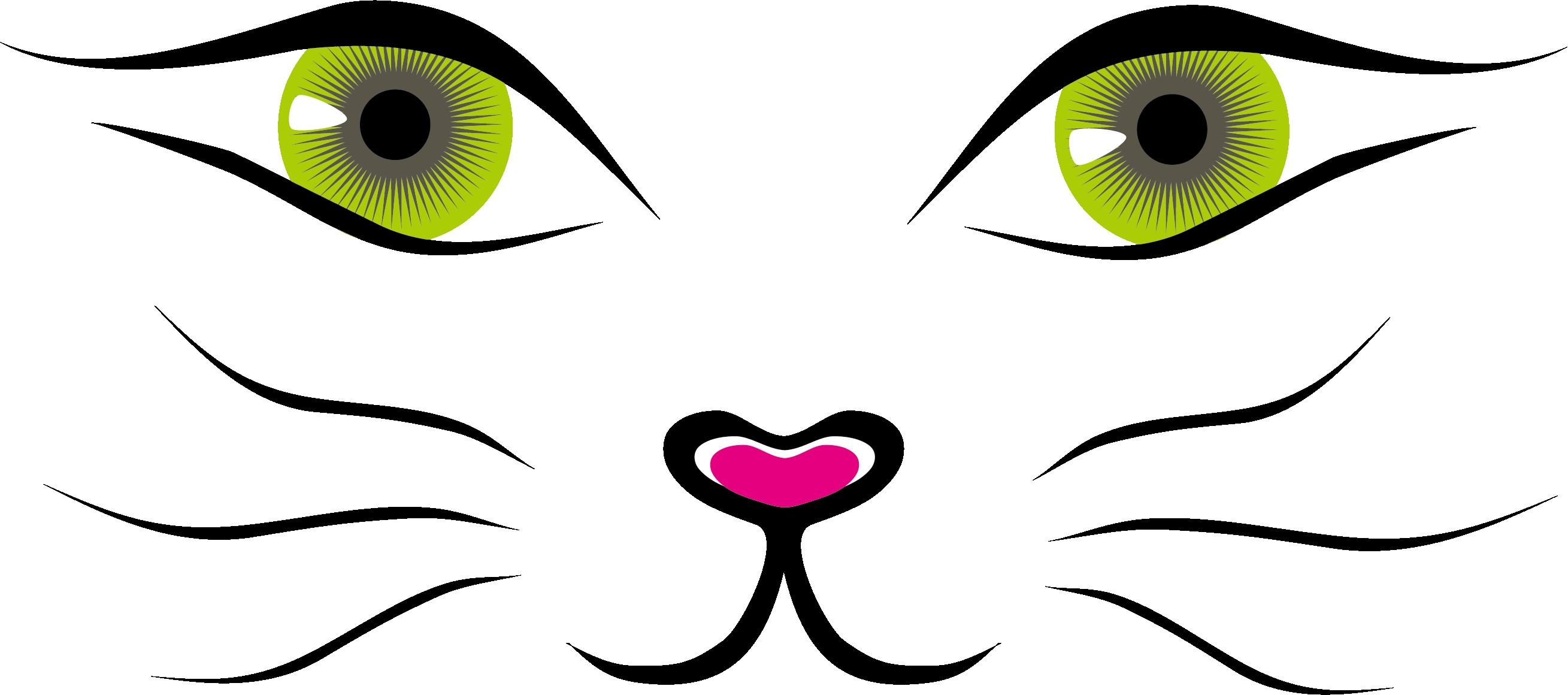 2618x1160 With Clip Art Cat Eyes Kisscc0 S Eye Drawing Color