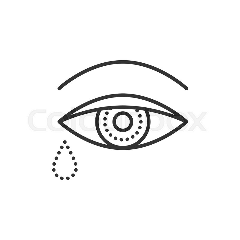 800x800 Crying Eye With Tears Symbol Of Death Stock Vector Colourbox