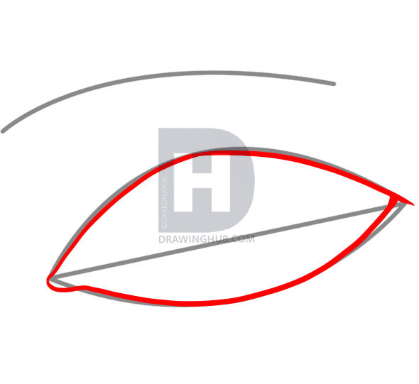 590x541 How To Draw An Easy Eye, Step