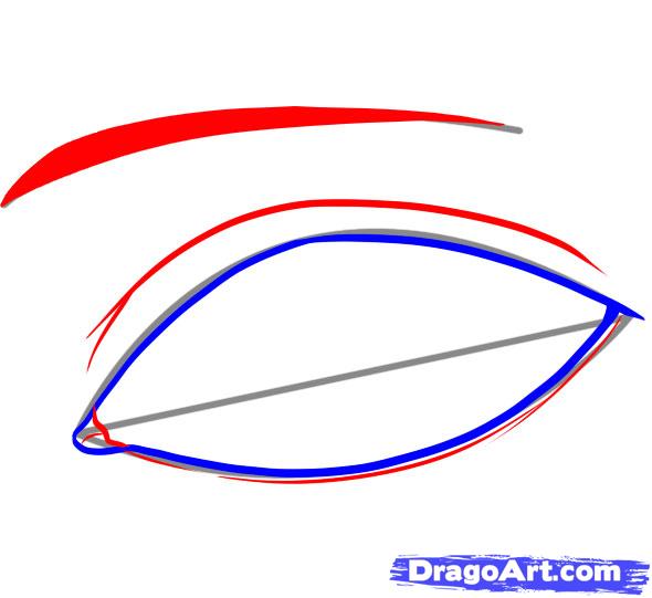 590x541 How To Draw An Easy Eye, Step