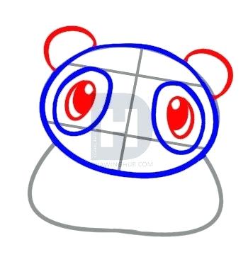 350x380 how to draw a cute panda description continue in this step