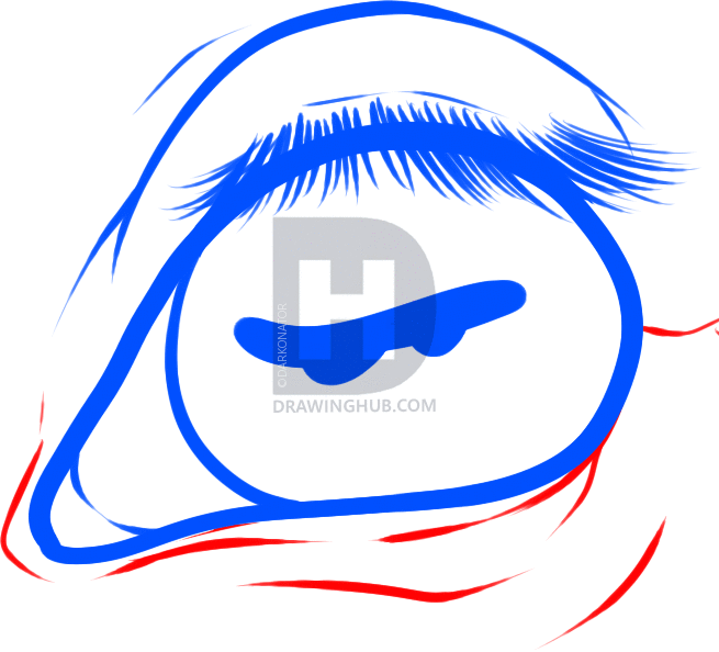 655x594 How To Draw Horse Eyes, Step