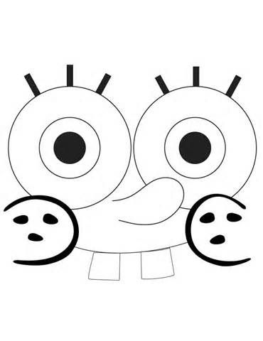 370x480 Spongebob Face Template Coloring