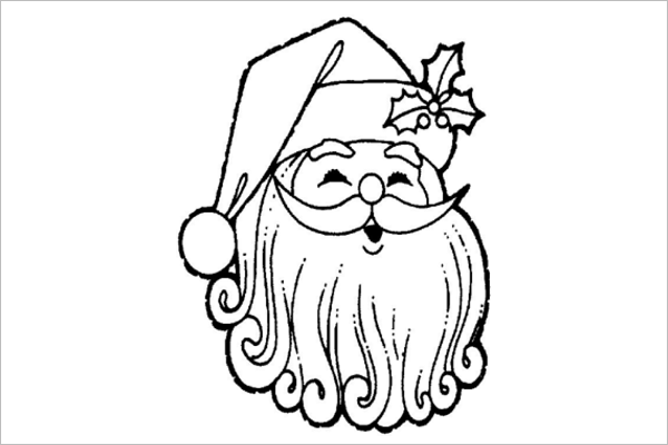 600x400 Free Santa Claus Drawing Templates Printable Designs