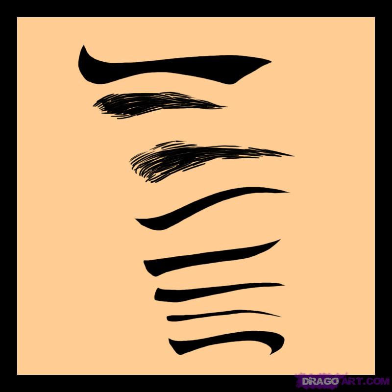 800x800 How To Draw Eyebrows, Step