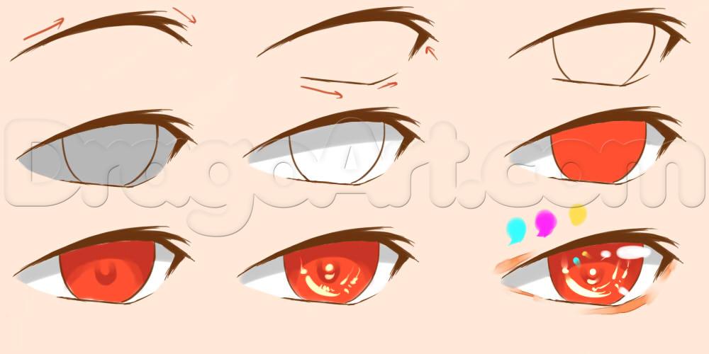 1000x500 Drawing And Coloring Anime Eyes In S Step