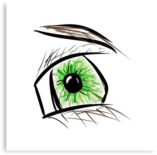 550x545 Eye Drawing Design Canvas Prints