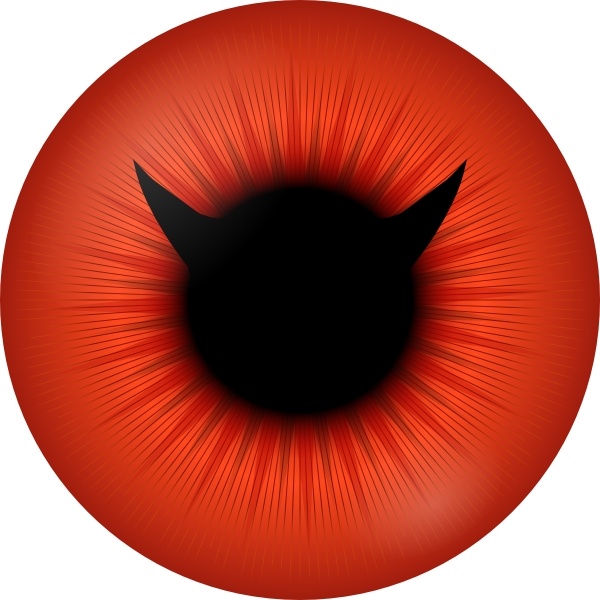 600x600 red iris with devil pupil clip art free vector in open office