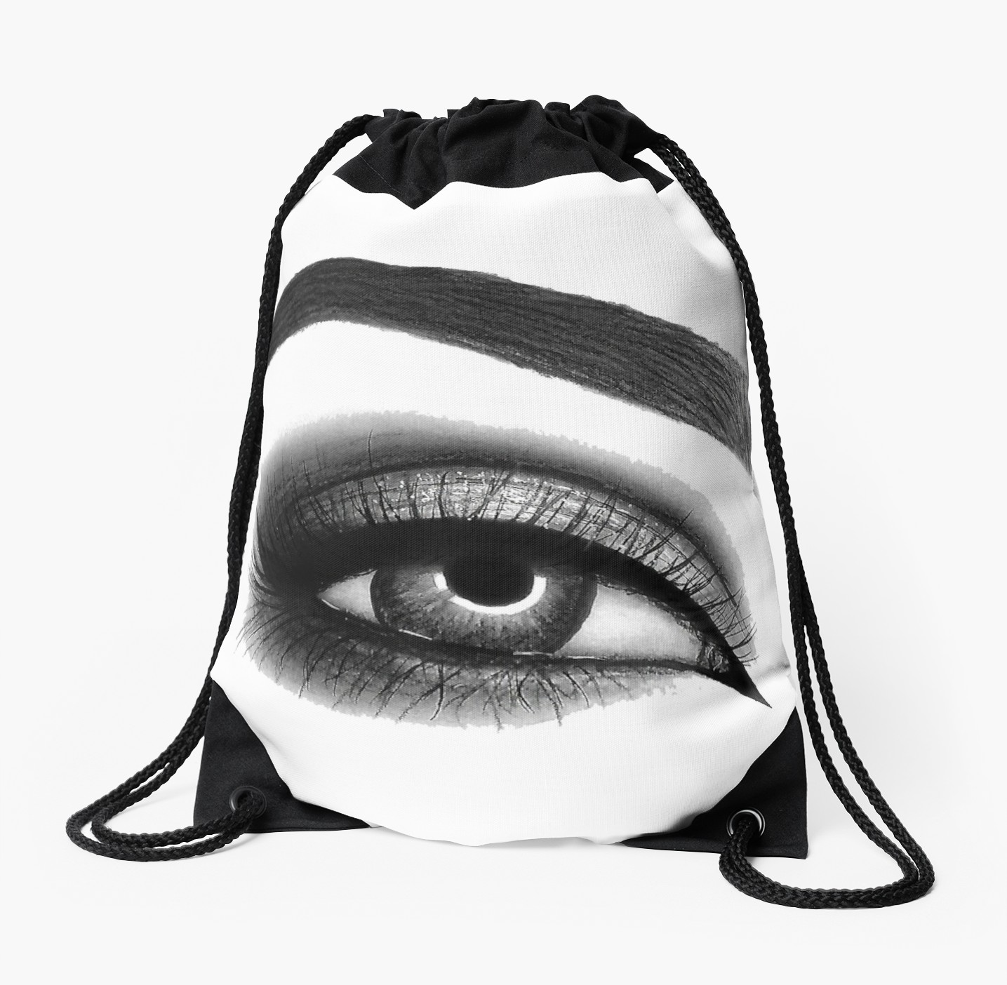 1435x1404 Cat Eye Makeup Drawstring Bag
