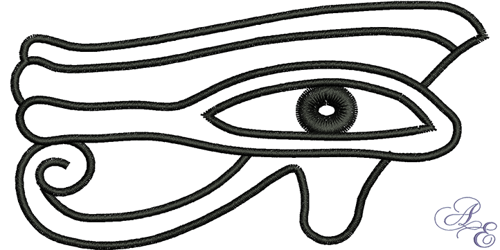 722x361 Line Art Eye Horus