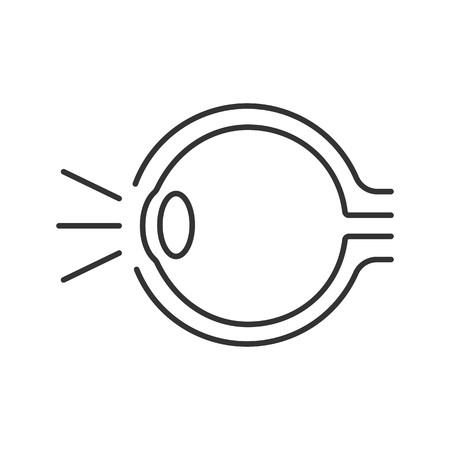 450x450 Eye Anatomy Linear Icon Thin Line Illustration Light Refraction