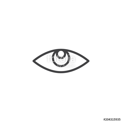 500x500 Eye Outline Icon Linear Style Sign For Mobile Concept And Web