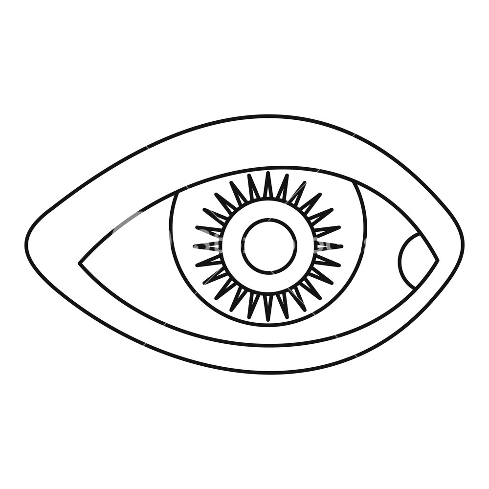 1000x1000 Human Eye Icon Outline Illustration Of Human Eye Vector Icon