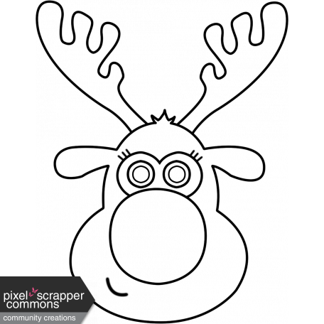 456x456 raindeer drawing outline transparent png clipart free download