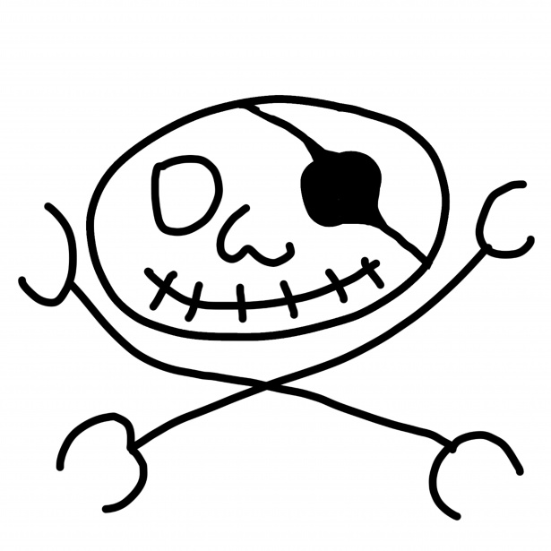 615x615 Eye Patch Skull Free Stock Photo