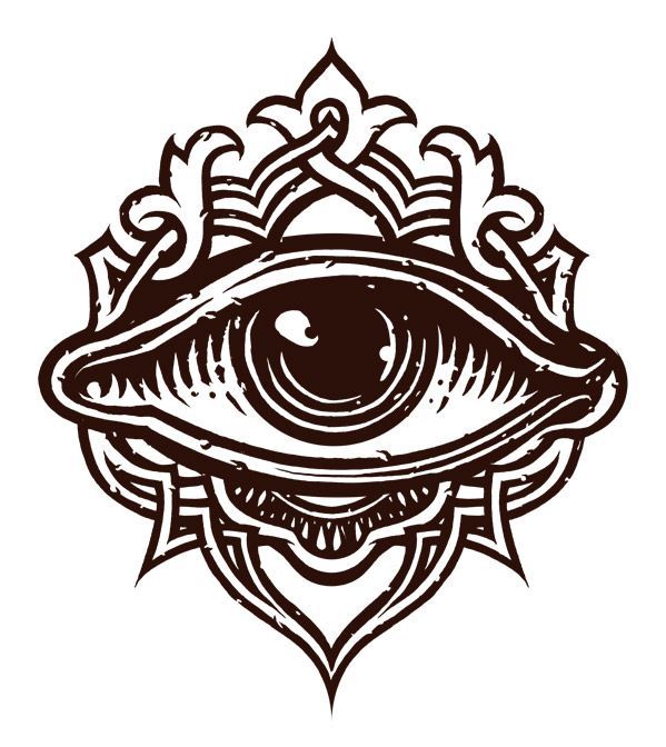 599x672 Vintage Lines Tattoos, Third Eye